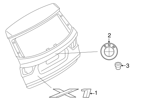 X1 EXTERIOR TRIM - LIFT GATE