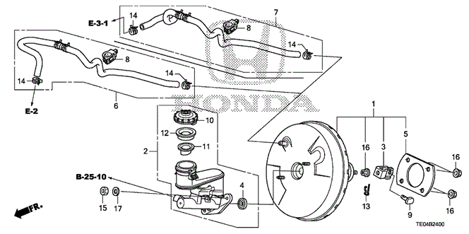 ACCORD COUPE BRAKE MASTER CYLINDER  - MASTER POWER (KA / KC / K...