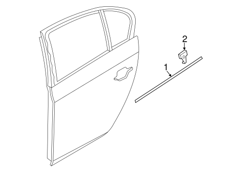535i GT xDrive EXTERIOR TRIM - REAR DOOR 2