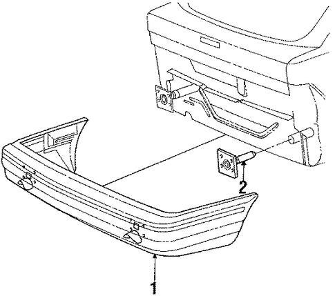 Escort BUMPER ASSEMBLY - REAR