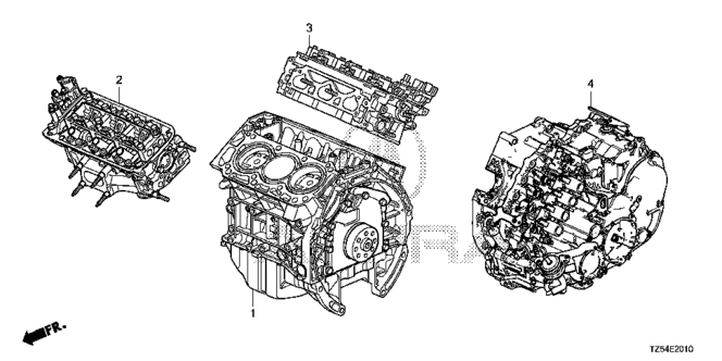 ENGINE/ENGINE ASSY. - TRANSMISSION ASSY. for 2014 Acura MDX #1