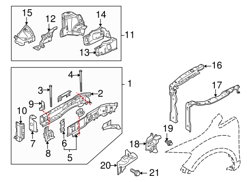 CX-9 STRUCTURAL COMPONENTS & RAILS