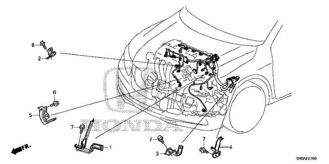 CIVIC SEDAN ENGINE WIRE HARNESS STAY (2.4L)