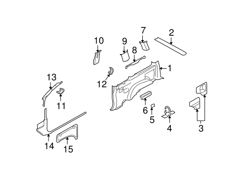 Explorer INTERIOR TRIM - QUARTER PANELS