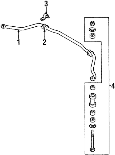 Escort STABILIZER BAR & COMPONENTS