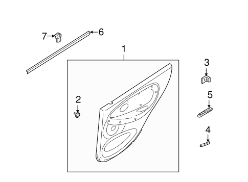 Rio INTERIOR TRIM - REAR DOOR