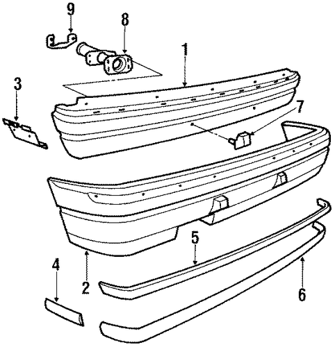Allante BUMPER ASSEMBLY - REAR