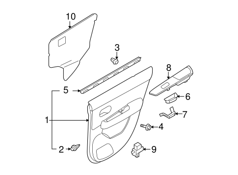 Versa INTERIOR TRIM - REAR DOOR