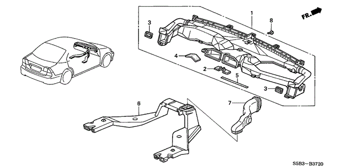 INTERIOR / BUMPER/DUCT for 2003 Honda CIVIC HYBRID #1