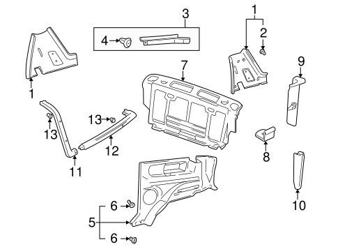 Tracker INTERIOR TRIM - QUARTER PANELS 2