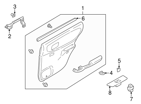 Impreza INTERIOR TRIM - REAR DOOR