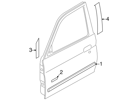 Endeavor EXTERIOR TRIM - FRONT DOOR