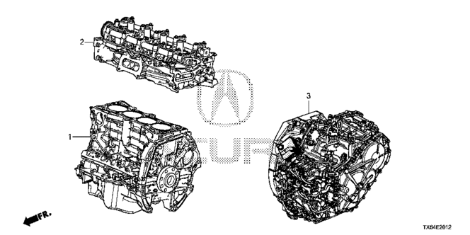 ILX ENGINE ASSY. - TRANSMISSION ASSY. (2.4L) (2)
