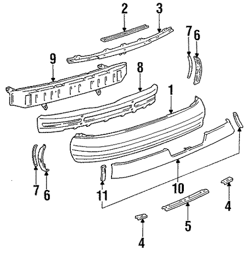 Celica BUMPER & COMPONENTS - REAR
