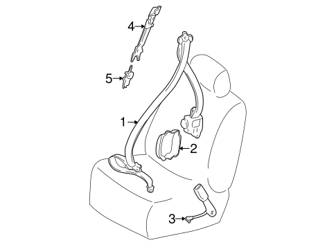 LS430 FRONT SEAT BELTS