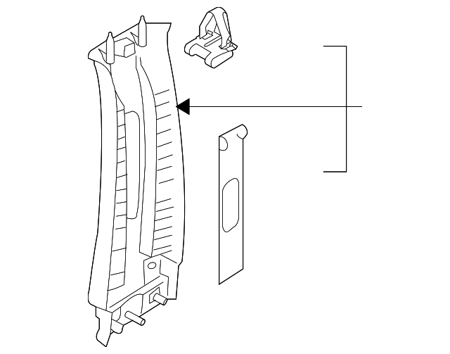 GS3L-68-210C-75 Деталь UPR CTR PLR TRIM, LEFT