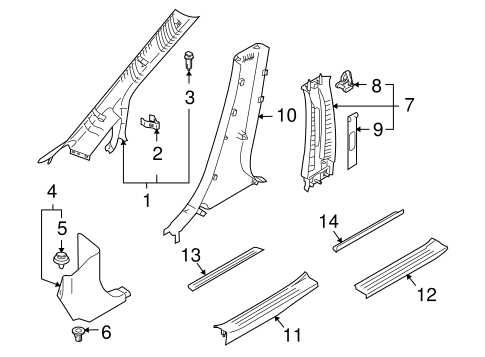 6 INTERIOR TRIM - PILLARS