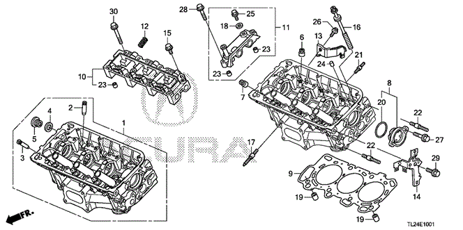 TSX SEDAN FRONT CYLINDER HEAD (V6)
