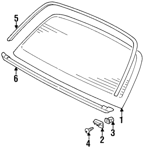 X-90 GLASS & HARDWARE - BACK