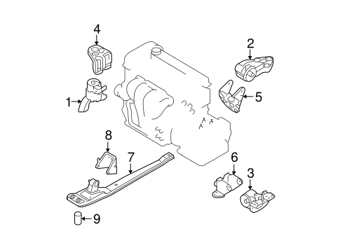 Tribute ENGINE & TRANS MOUNTING 2