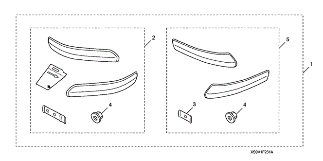 ACCESSORIES/BUMPER GARNISH (FRONT/RR) (2) for 2007 Honda PILOT #1