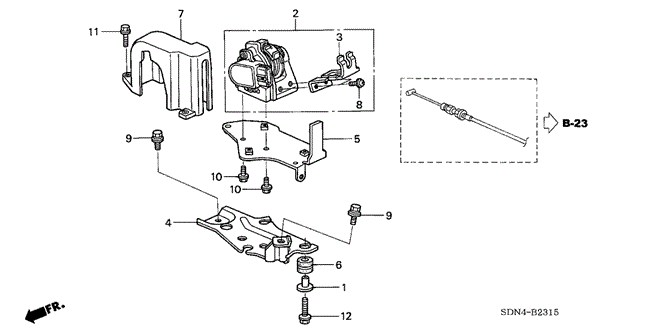 CHASSIS/ACCELERATOR SENSOR for 2003 Honda ACCORD COUPE #1