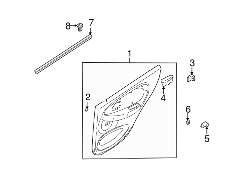Rio INTERIOR TRIM - REAR DOOR