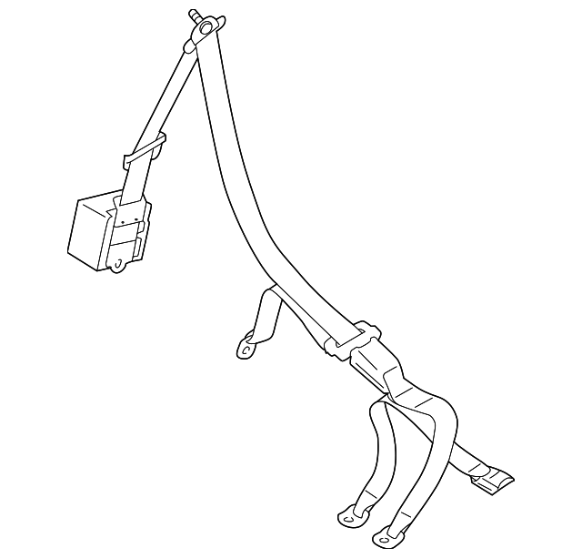 MR768383 Деталь BELT & RETRACTOR, RIGHT