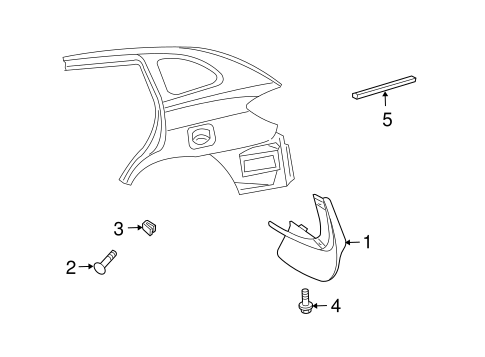 Rio EXTERIOR TRIM - QUARTER PANEL