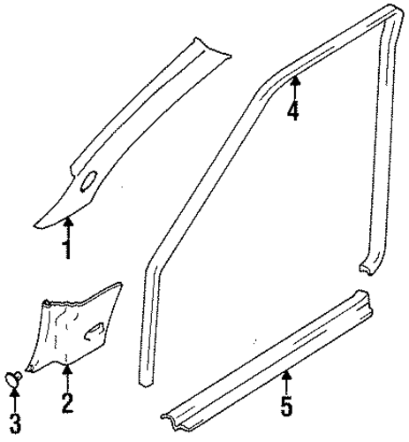 200SX INTERIOR TRIM - PILLARS