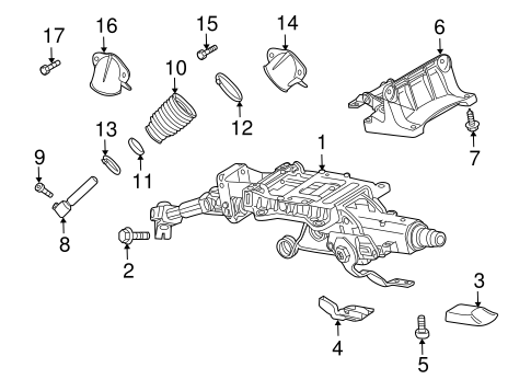 R8 STEERING COLUMN ASSEMBLY