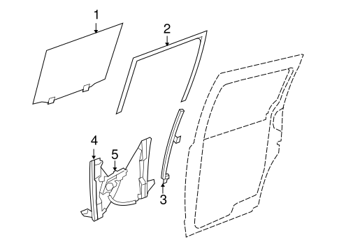 Routan GLASS - SIDE DOOR