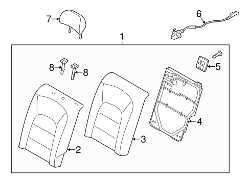 Forte Koup REAR SEAT COMPONENTS 2