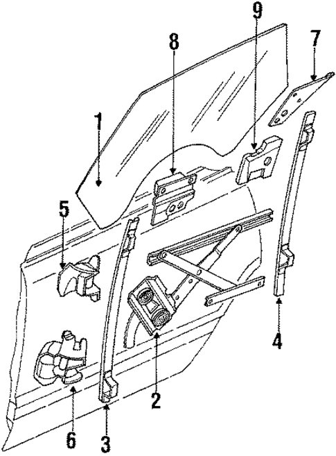 DL GLASS - REAR DOOR