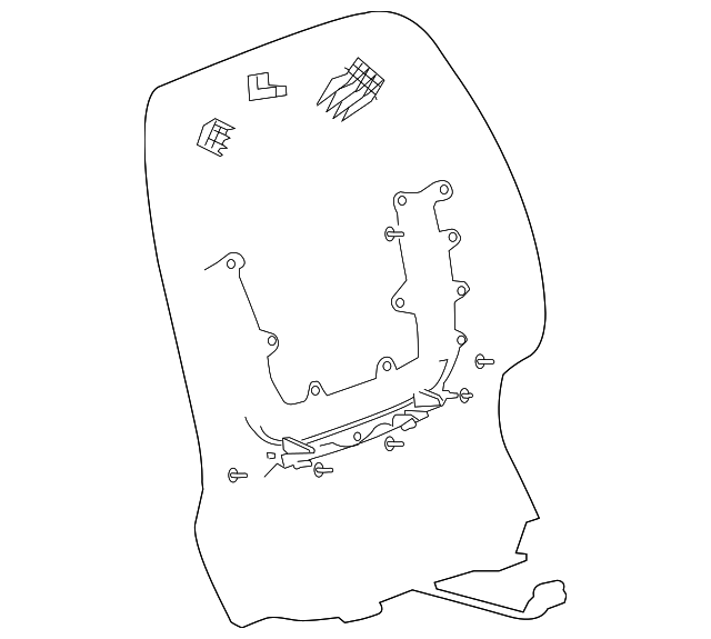84008380 Деталь SEAT BACK PANEL