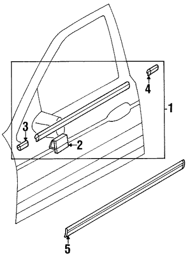 Sephia EXTERIOR TRIM - FRONT DOOR