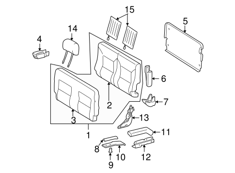 G500 REAR SEAT COMPONENTS
