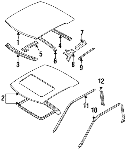 240SX EXTERIOR TRIM - ROOF