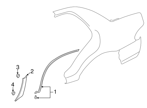 Impreza EXTERIOR TRIM - QUARTER PANEL