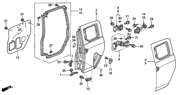 BODY / AIR CONDITIONING/REAR ACCESS PANELS for 2005 Honda ELEMENT #1