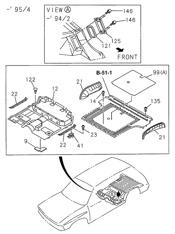 INTERIOR / BUMPER/REAR FLOOR MAT for 1995 Honda PASSPORT #1