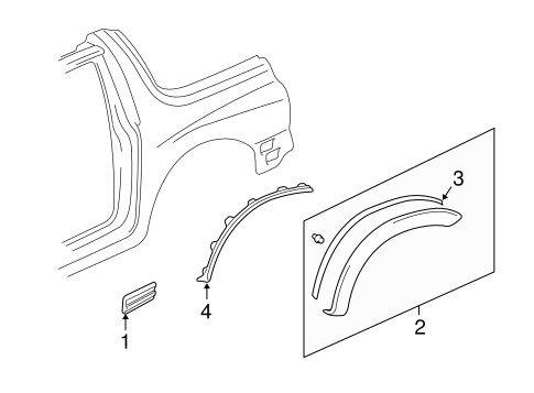 Tracker EXTERIOR TRIM - QUARTER PANEL