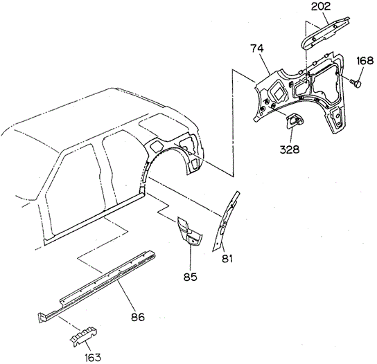 BODY / AIR CONDITIONING/SIDE PANEL - STEP for 1995 Honda PASSPORT #1