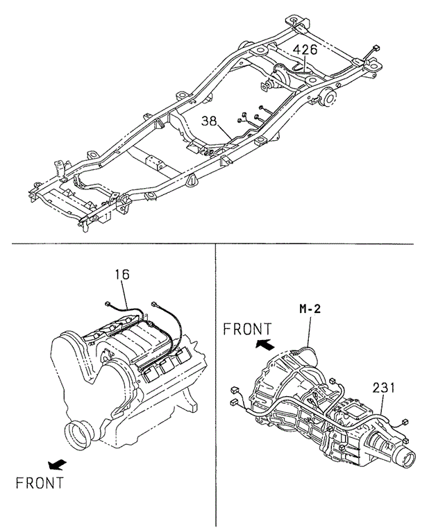 ELECTRICAL / EXHAUST / HEATER / FUEL/WIRING HARNESS (TO:9908) (2) for 1999 Honda PASSPORT #1