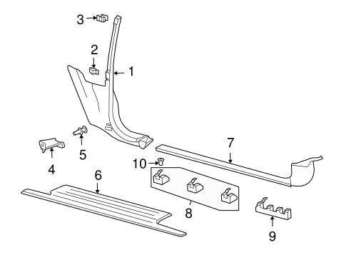 A4 INTERIOR TRIM - PILLARS