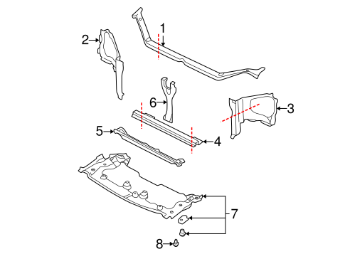 Impreza RADIATOR SUPPORT