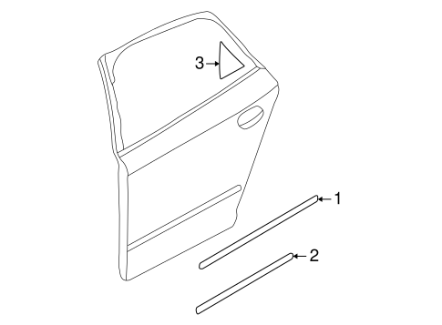 A4 Quattro EXTERIOR TRIM - REAR DOOR