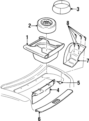 Sebring INTERIOR TRIM - REAR BODY