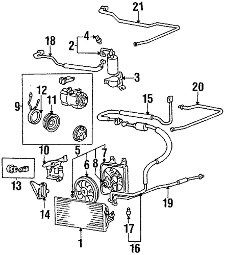 Sonata CONDENSER, COMPRESSOR & LINES 3
