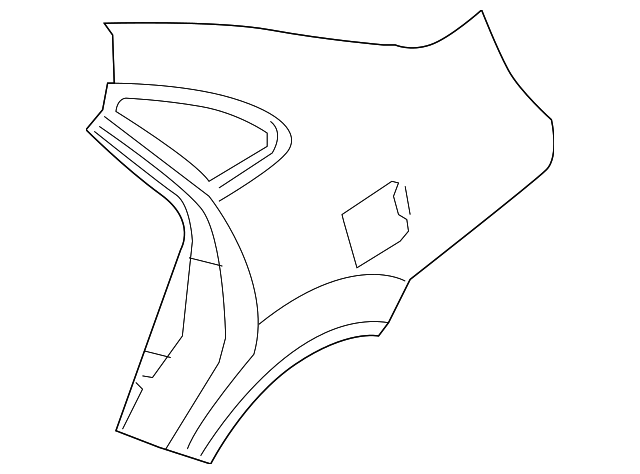 6411285Z00 Деталь QUARTER PANEL, RIGHT